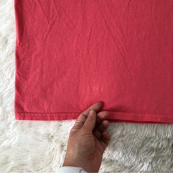 PALMETTO MOON • Coral Pink Crab Logo Preppy SC Cotton Tee Size Large - Picture 13 of 16